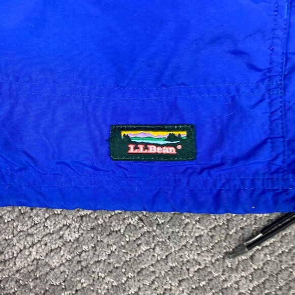 Vintage LL Bean Windbreaker Anorak Jacket Women's Blue Lightweight Packable - Picture 4 of 14